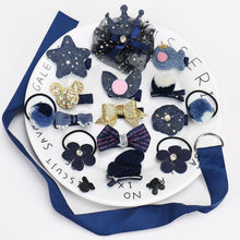 Load image into Gallery viewer, Luxury ModernBaby Girl Headband Set 18Pcs for Children's Turban Darling Bows Kids Headwear Elastic Hair Bands Clips Hairpins Sets
