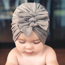 Load image into Gallery viewer, Luxury Modern Baby Headband Hat Bowknot Print Cotton Stretchy Turban Headband Infant Head Wrap Beanie Hat  For Babies and Kids
