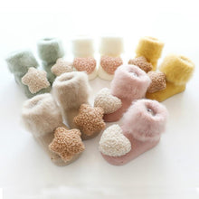 Load image into Gallery viewer, Cute Baby Thickening Furry Mid Floor Socks For Newborn Baby Boys And Girls Soft And Comfortable Footwear
