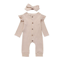 Load image into Gallery viewer, Baby Girl Boy Cotton Clothes Knitted Romper Jumpsuit With Bow In Classic Style For Girls Baby
