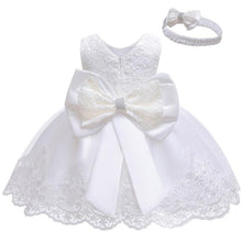 Load image into Gallery viewer, Modern luxury Baby Elegant Baby Girls 1st Year Birthday Dress Halloween Costume Party Dress For Baby And Girls With Big Bow And Modern Unique Colors
