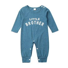 Load image into Gallery viewer, Newborn Infant Baby Girls Boy Top Romper Jumpsuit Bodysuit Comfy Outfits With Text Little Brother For Boys
