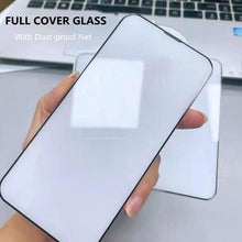 Load image into Gallery viewer, 3Pcs Dust Net Protective Glass For iPhone 13 12 11 Pro XS Max XR 12 Mini Full Cover Protector Tempered Glass on iphone 13 14 Pro  Soft Flexible Ceramic Film Screen Protector Compatible with iPhone
