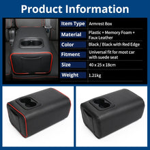 Load image into Gallery viewer, JHO Second Row Rear Central Armrest Box w/ Cup Holder Arm Rest for Ford Explorer 2011-2018 2013 2014 15 16 17 18 Car Accessories
