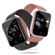 Load image into Gallery viewer, Luxury NEW Fashion Style Stainless Steel Smart Watch For Women and Men Electronics Sport Wrist Watch For Android IOS Square Smartwatch Smart
