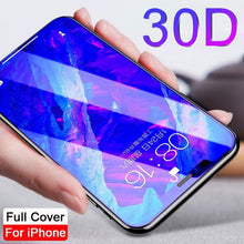 Load image into Gallery viewer, 30d Full Cover Tempered Glass On For Iphone 11 12 13 14 Pro Max Screen Protector Protective Glass On Iphone 11 X Xr Xs Max Glass Full Coverage No Lifted Edges For Iphone
