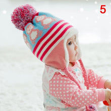 Load image into Gallery viewer, Modern New Baby Boys and Girls Winter Warm Knitted Crochet Ear flap Beanie Wool Cute Penguin Cap For Kids
