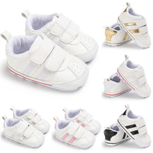 Load image into Gallery viewer, Fashion Soft Sole Hook Loop Pre Walker Sneakers Unisex Baby Boy Girl Leather Sports Non-slip Walker Shoes
