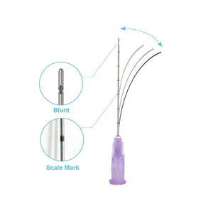 Korea 2pcs Hot SellMesotherapy Blunt-tip Cannula for Filler Injection  14G--30G Hyaluronic Acid Injection Blunt Tip Micro Cannul