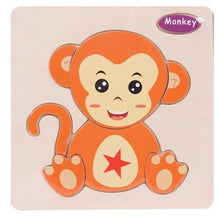 Load image into Gallery viewer, Baby Toys Wooden 3D Puzzle Cartoon Animal Intelligence Kids Educational Brain Teaser Children Tangram Shapes Learning
