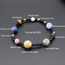 Load image into Gallery viewer, Galaxy Solar System Bracelet Universe Nine Planets Natural Stone Stars Earth Moon Bracelet For Women Man Fashion Jewelry
