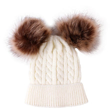 Load image into Gallery viewer, Trend Cute Newborn Baby Winter Warm Hats Infant Kids Girls Boys Knit Hat With Pompom Ball Beanie Caps For Girls
