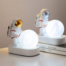 Load image into Gallery viewer, STEVVEX Astronaut Spaceman Moon Night Light Bedroom Bedside Desktop Creative Decoration Table Lamp Gift Light For Children Baby Kids
