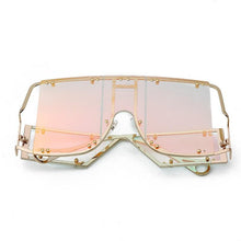 Load image into Gallery viewer, Luxury Modern NEW Fashion Square  Oversized and Big Frame Woman and Ladies SunglasseBrand Metal Rivet Trend Unique Female Eyewear Wth UV 400 Protection
