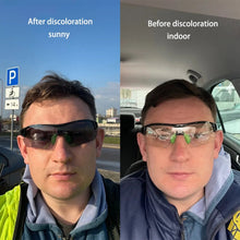 Load image into Gallery viewer, COMAXSUN Professional Photochromic Polarized Cycling Glasses Bike Goggles MTB Sports Bicycle Sunglasses Myopia Frame UV 400
