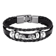 Load image into Gallery viewer, Trendy Modern Jewelry Leather Bracelet Men Braided Multilayer Anchor Bracelets Ladies Rope Chain for Male Jewelry Classic Style
