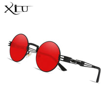 Load image into Gallery viewer, XIU Luxury Metal Sunglasses Men Round Sunglass Steampunk Coating Glasses Vintage Retro Lentes Oculos of Male Sun glasses
