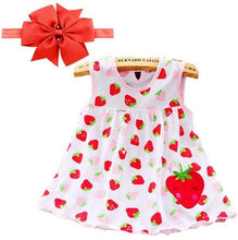 Load image into Gallery viewer, Children's Wear Dress Girls  Dresses For Party and Wedding with 100% Cotton Striped Lapel Fly Sleeves
