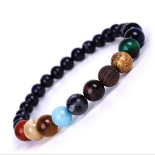 Load image into Gallery viewer, Galaxy Solar System Bracelet Universe Nine Planets Natural Stone Stars Earth Moon Bracelet For Women Man Fashion Jewelry
