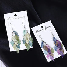 Load image into Gallery viewer, Ethnic Nine-Leaf Drop Earrings – Bohemian Dangle Jewelry for Women
