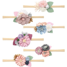 Load image into Gallery viewer, Handmade Luxury Pearl Baby Headbands Bundle Nylon Elastic  Newborn Hair Accessories for Girls Kids
