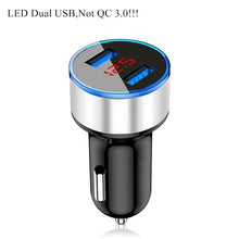 Load image into Gallery viewer, Universal Black Car USB Charger Quick Charge 3.0 4.0 18W Fast Charging In Car 3 Port Mobile Phone Gadgets
