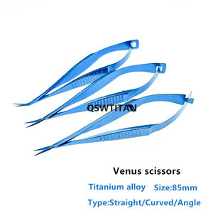 8.5cm Venus scissors Ophthalmic micro scissors eye surgical tools Stainless steel/ Titanium alloy scissors