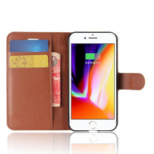 Load image into Gallery viewer, Phone Case For IPHONE 7 8 Plus Wallet Case Flip Leather Back Cover For IPHONE7 IPHONE8 IPHONE 7plus 8plus Simple Case Foldable Case Leather Case Flip Phone Cover Case
