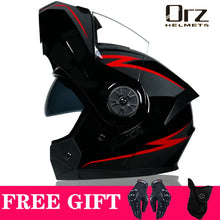 Load image into Gallery viewer, Latest DOT Approved Safety Modular Flip Motorcycle Helmet Voyage Racing Dual Lens Helmet Interior Visor Orz-161
