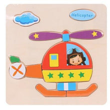 Load image into Gallery viewer, Baby Toys Wooden 3D Puzzle Cartoon Animal Intelligence Kids Educational Brain Teaser Children Tangram Shapes Learning
