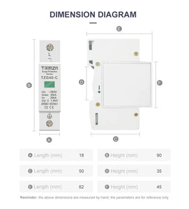 AC SPD 1P 20KA 40KA 60KA 275V 385V House Surge Protector Protective Low-voltage  Arrester Device