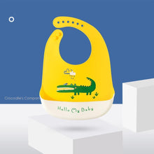 Load image into Gallery viewer, Bib Waterproof Silicone Feeding Saliva Towel Newborn  Adjustable Bur Cloth Turban Disposable Cartoon with Elegant Deisgn For Baby and Kids
