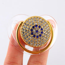 Load image into Gallery viewer, Diamond Luxury Modern Cartoon Eye Baby Pacifier Bling Newborn Kids Baby Boys Girl Nipples Silicone Pacifier For Baby
