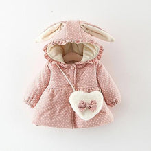 Load image into Gallery viewer, Newborn Baby Girl Clothes Floral Hooded Cotton-padded Jacket Outerwear For Girls
