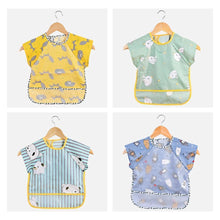 Load image into Gallery viewer, Baby Bibs Cotton Cartoon Children Accessories Short Sleeve Eco Friendly Waterproof Washable Clothing Bib for Kids
