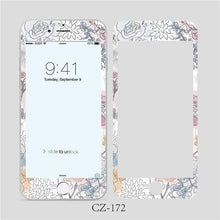 Load image into Gallery viewer, 3D Curved Edge Tempered Glass for iPhone 6 6s 7 8 Plus Fashion Flowers Pattern Screen Protector Protective Film Tempered Glass Screen Protector Designed for iPhone
