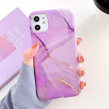 Load image into Gallery viewer, Marble Crack Matte Phone Cases For iphone 12 mini 11 Pro Max SE 2020 XS Max XR X 7 8 Plus Case Cover Silicone Soft TPU IMD Back SIlicon case for Phone
