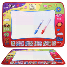 Load image into Gallery viewer, 1-6 Years Children Kids Baby Drawing  Educational Water Mat Drawing Painting Toddler Board/ Charpet With Magic Water Pen Gift 45.5 X 29cm (White)
