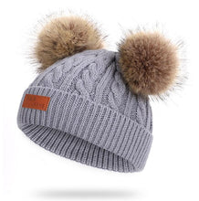 Load image into Gallery viewer, New Fashion Children Winter Caps For Baby Kids Girl Solid Knitted Thick And Modern Caps
