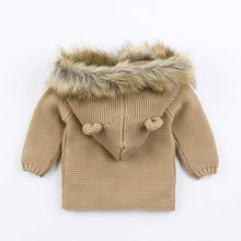Load image into Gallery viewer, Warm Winter Luxury Newborn Baby Boy Girl Knitted Buttons Hooded Jacket Coat In Modern Design
