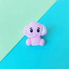 Load image into Gallery viewer, 2pc Silicone Elephant Teether  Baby Silicone Chew Charms Baby Teething Gift Toddler Toys Unique Design
