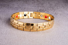 Load image into Gallery viewer, Trendy Men's Bracelet Stainless Steel Magnetic Bracelet Golden Magnet Bracelet For Men and Women
