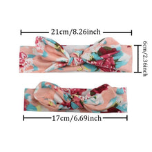 Load image into Gallery viewer, Mother &amp; Baby Headband for Girl Bow Hairband Floral Elastic Hair Bands Parent-Child Turban Hair Accessories Bow For Mother and daughter
