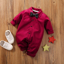 Load image into Gallery viewer, Luxury Modern Baby Boy Infant Rompers Baby Clothes Kids With Bow Modern Baby Costume Suit
