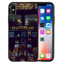 Load image into Gallery viewer, Aircraft Airplane Cockpit Black Silicone Phone Case For Iphone 12 Xr Xs Max 5 5s Se 2020 6 6s Plus 7 8 X 11pro Max 11 Cover Back Case Mobile Cover
