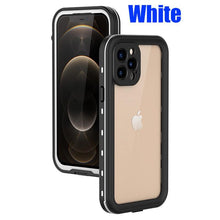 Load image into Gallery viewer, Waterproof For iPhone 14 13 12 11 Pro Max Case Red Clear Cover Diving Underwater Swim Outdoor Sports Built-in Screen Protector Full Body Heavy Duty Protective Cover for iPhone
