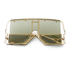 Load image into Gallery viewer, Luxury Modern NEW Fashion Square  Oversized and Big Frame Woman and Ladies SunglasseBrand Metal Rivet Trend Unique Female Eyewear Wth UV 400 Protection
