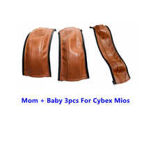 Load image into Gallery viewer, PU Leather Stroller Handle Covers &amp; Bumper Sleeve
