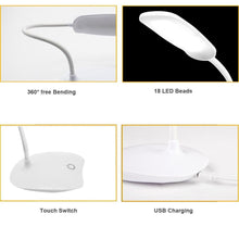 Load image into Gallery viewer, STEVVEX Reading Table Lamp LED Stand Desk Lamp With Rechargeable Battery Levels Brightness Study Reading Desk Lamp For Student Office
