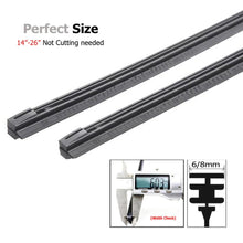 Load image into Gallery viewer, 2pcs/lot Car rubber Vehicle Insert strips Wiper Blade blades (Refill) 6mm/8mm 14&quot;16&quot;22&quot;24&quot;26&quot; car accessories Soft Refills
